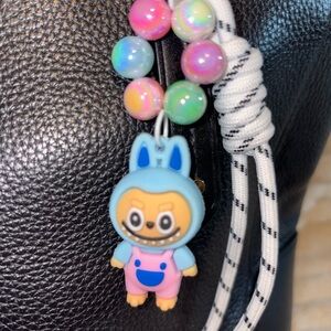 Colorful Beaded Keychain with Cute Character